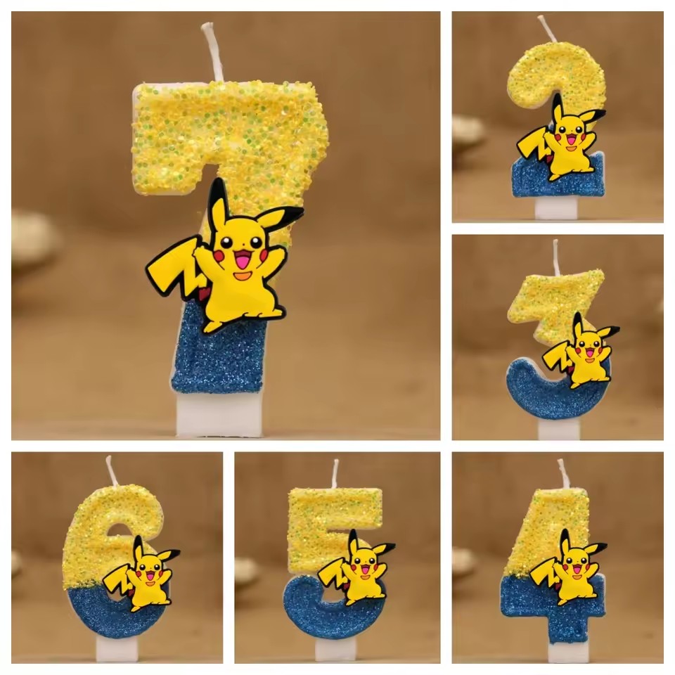 Candle Surprise - Velas pokémon dos desenhos animados bolo