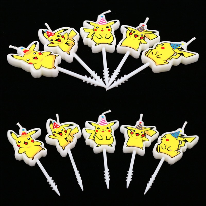 5 pçs/lote pokemon bolo de ani - Candle Surprise avaliação e preço